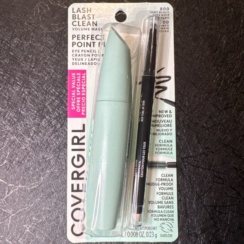 COVERGIRL Lash Blast Clean 800 Mascara - Perfect Point Plus Eyeliner 200  Pencil